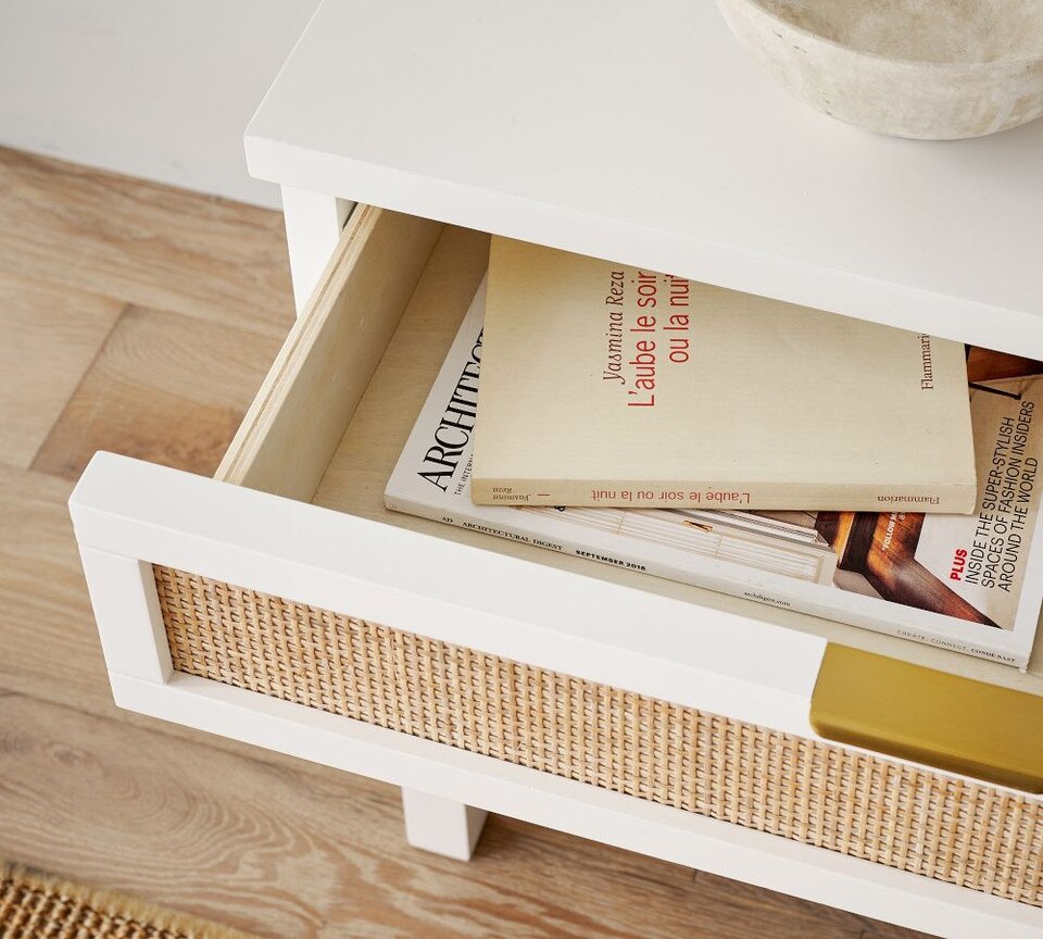 Westly Cane Bedside Table Pottery Barn Australia